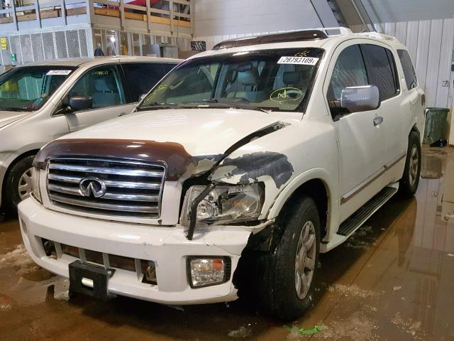 5N3AA08C35N811109 - 2005 INFINITI QX56 WHITE photo 2