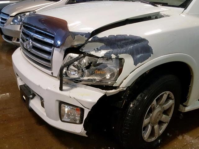 5N3AA08C35N811109 - 2005 INFINITI QX56 WHITE photo 9