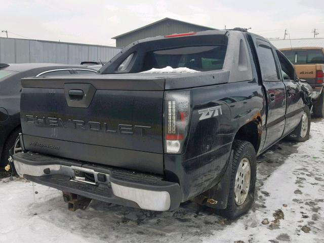 3GNEK12T24G300161 - 2004 CHEVROLET AVALANCHE BLACK photo 4