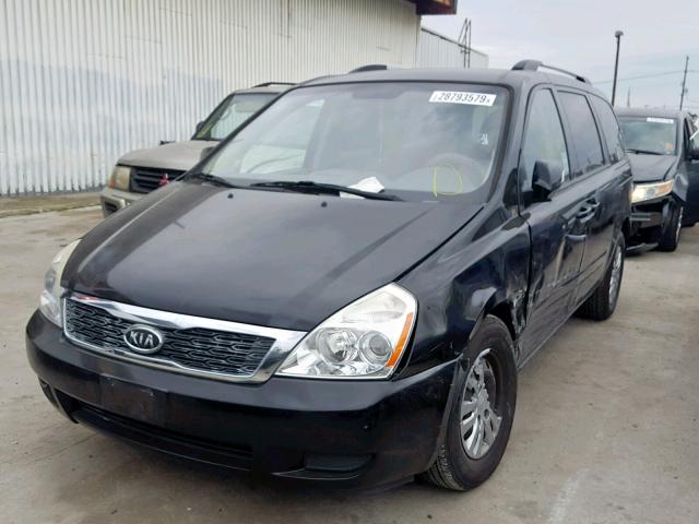 KNDMG4C75C6443193 - 2012 KIA SEDONA LX BLACK photo 2