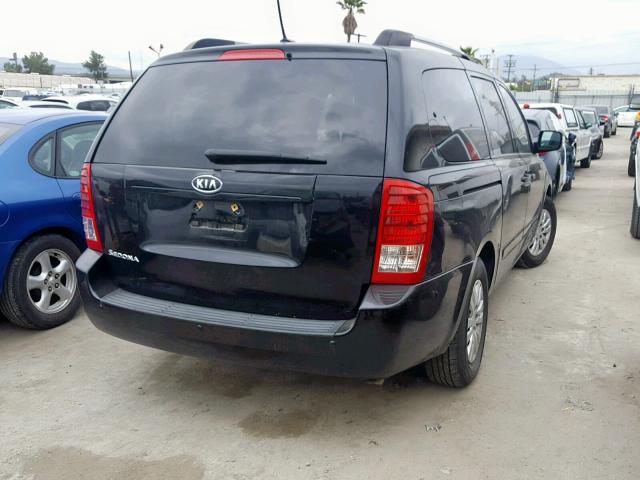 KNDMG4C75C6443193 - 2012 KIA SEDONA LX BLACK photo 4