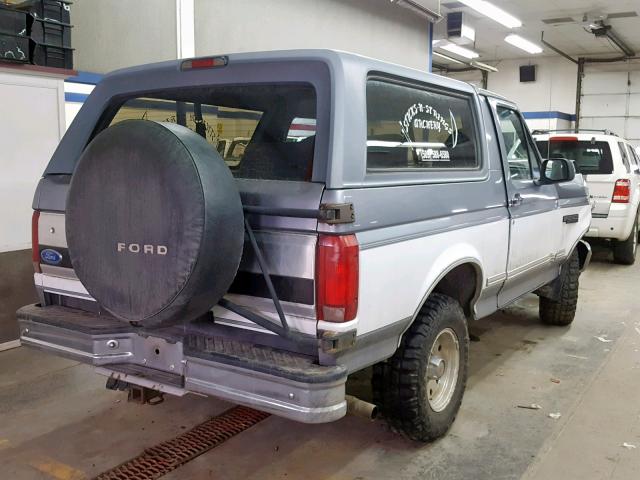 1FMEU15H9RLA58002 - 1994 FORD BRONCO U10 TWO TONE photo 4