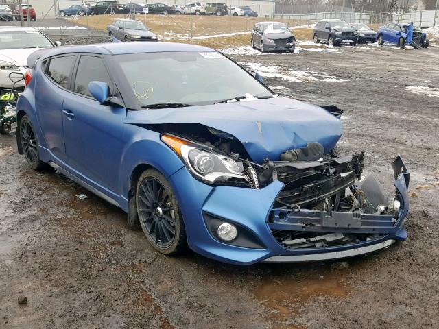 KMHTC6AE7GU257303 - 2016 HYUNDAI VELOSTER T BLUE photo 1