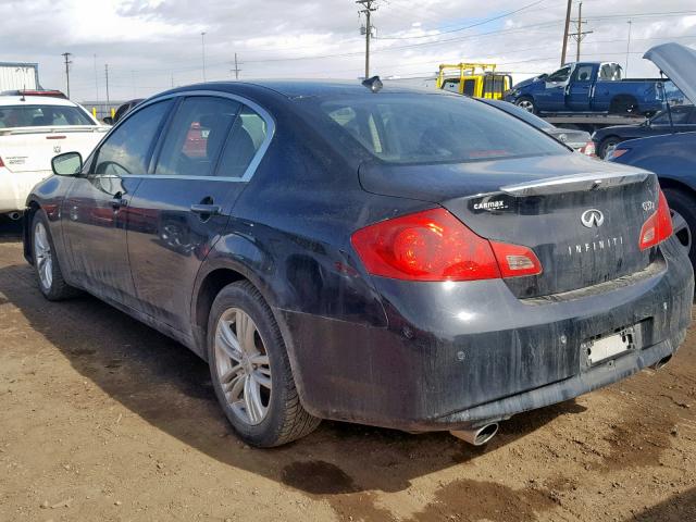 JN1CV6AR0CM680643 - 2012 INFINITI G37 BLACK photo 3