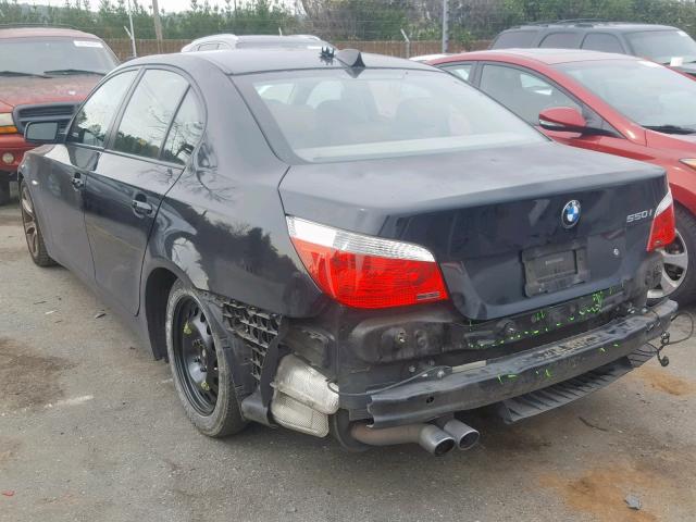 WBANB535X6CP02206 - 2006 BMW 550 I BLACK photo 3