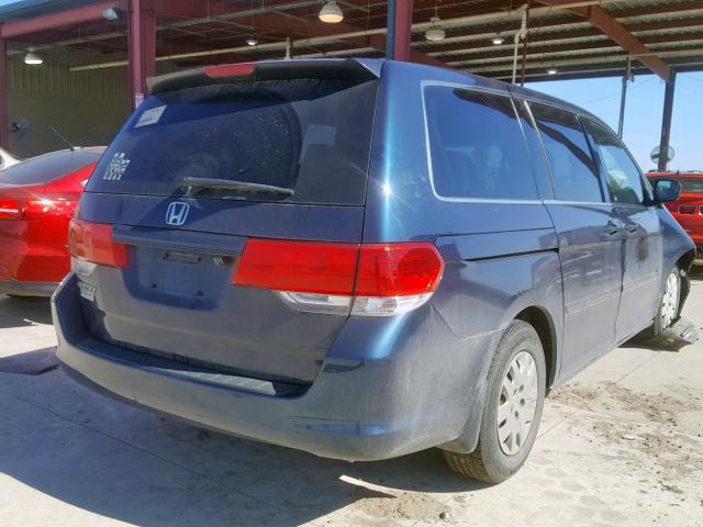 5FNRL3H21AB106126 - 2010 HONDA ODYSSEY LX BLUE photo 4