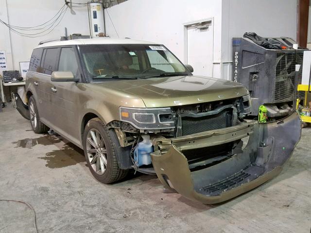 2FMGK5D83DBD09273 - 2013 FORD FLEX LIMIT GREEN photo 1