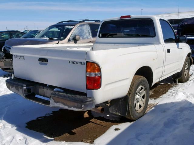 5TENL42N34Z324563 - 2004 TOYOTA TACOMA WHITE photo 4