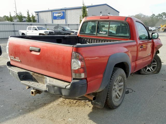 5TEPX42N59Z626974 - 2009 TOYOTA TACOMA RED photo 4