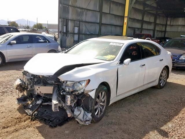 JTHGL46FX75005971 - 2007 LEXUS LS 460L WHITE photo 2