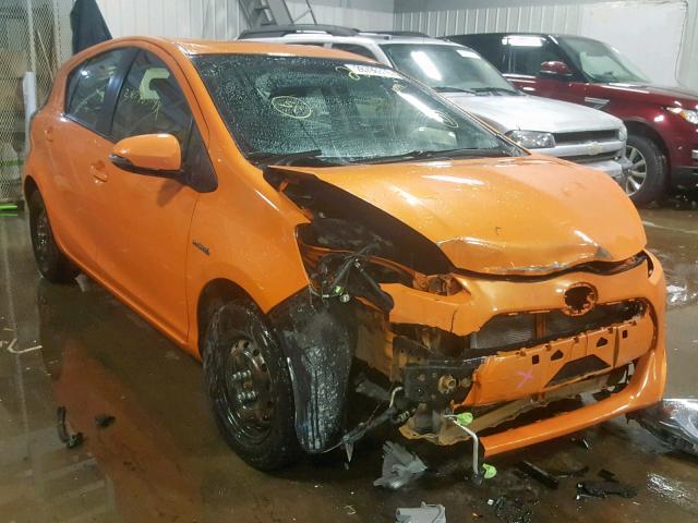 JTDKDTB39F1099894 - 2015 TOYOTA PRIUS C ORANGE photo 1