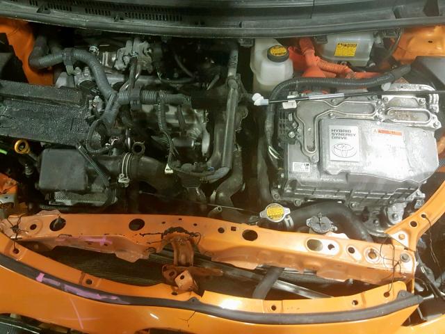 JTDKDTB39F1099894 - 2015 TOYOTA PRIUS C ORANGE photo 7