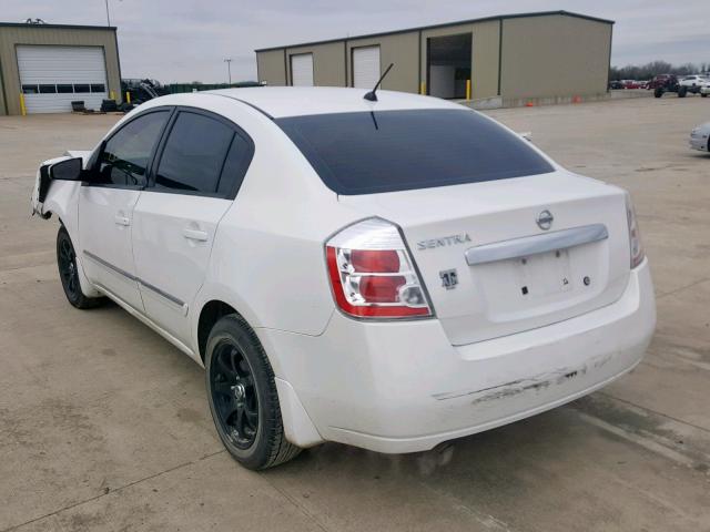 3N1AB6AP8AL722319 - 2010 NISSAN SENTRA 2.0 WHITE photo 3