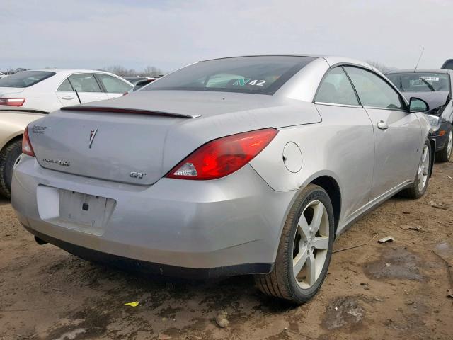 1G2ZH36N274161526 - 2007 PONTIAC G6 GT SILVER photo 4