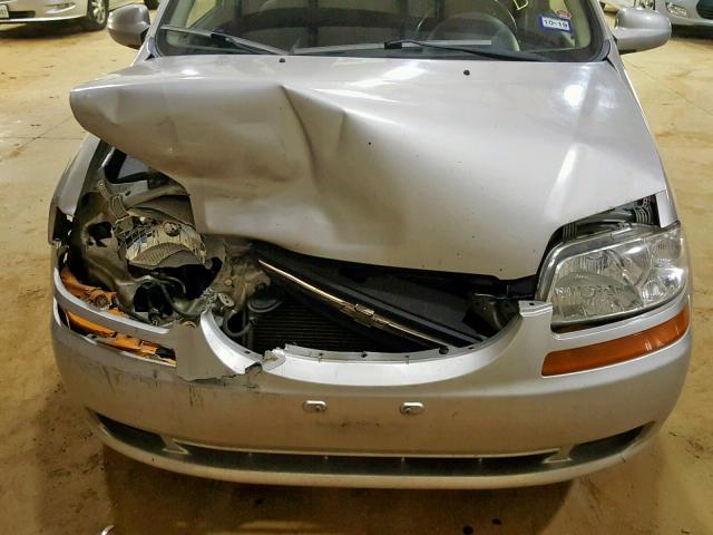 KL1TD666X7B789036 - 2007 CHEVROLET AVEO BASE Күміс фото 7