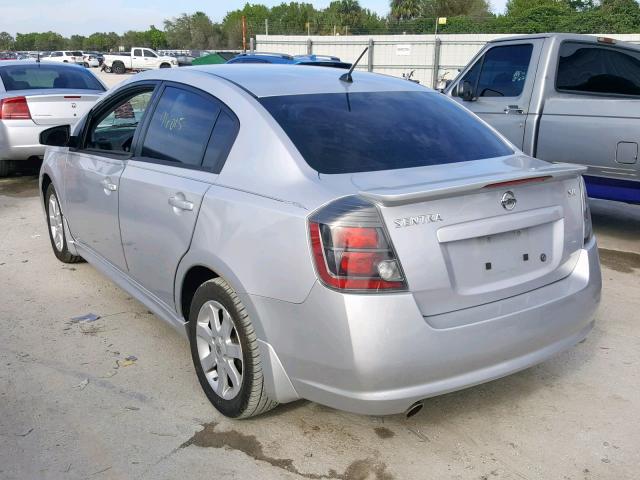 3N1AB6AP1AL722081 - 2010 NISSAN SENTRA 2.0 SILVER photo 3