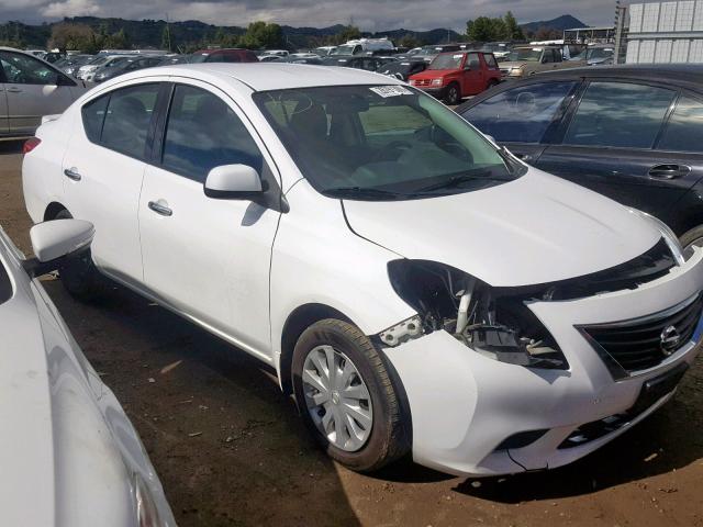 3N1CN7AP2EL868405 - 2014 NISSAN VERSA S/S WHITE photo 1