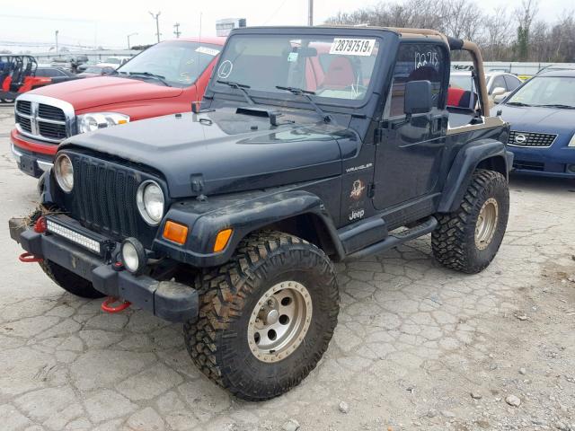 1J4FA59S32P774353 - 2002 JEEP WRANGLER / BLACK photo 2