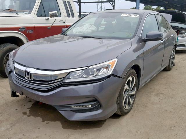 1HGCR2F94HA026063 - 2017 HONDA ACCORD EXL GRAY photo 2