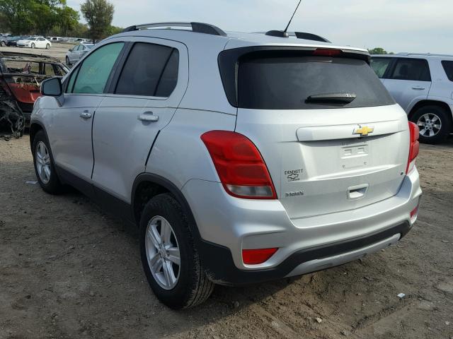 KL7CJLSB4HB195348 - 2017 CHEVROLET TRAX 1LT SILVER photo 3