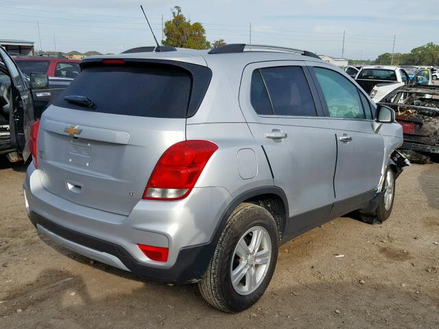 KL7CJLSB4HB195348 - 2017 CHEVROLET TRAX 1LT SILVER photo 4