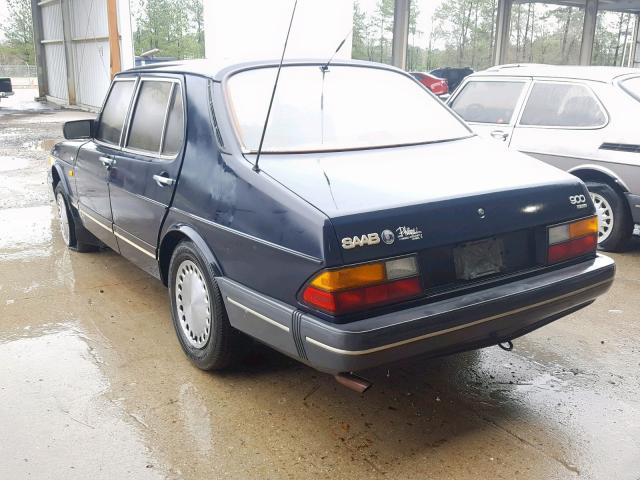 YS3AR46D5K3023361 - 1989 SAAB 900 BLUE photo 3