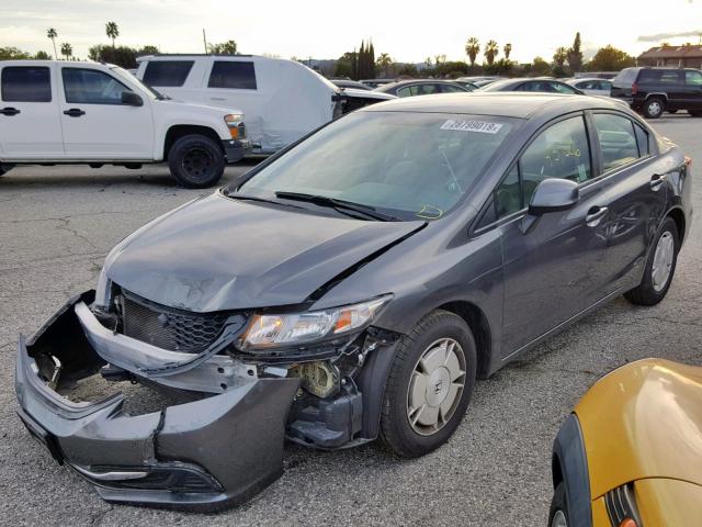 2HGFB2F63DH567818 - 2013 HONDA CIVIC HF GRAY photo 2