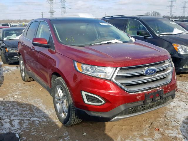 2FMPK4K93GBC50400 - 2016 FORD EDGE TITAN RED photo 1