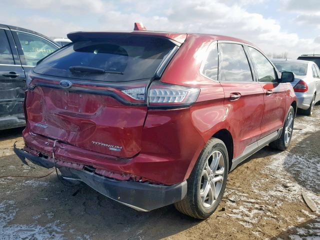 2FMPK4K93GBC50400 - 2016 FORD EDGE TITAN RED photo 4