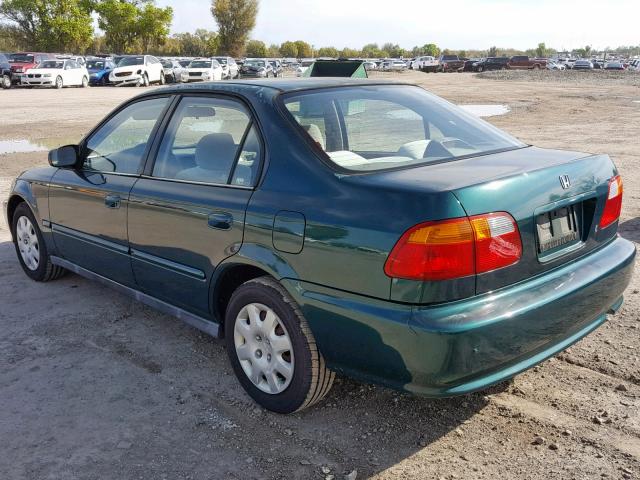 2HGEJ6615XH511121 - 1999 HONDA CIVIC BASE Yaşıl foto 3
