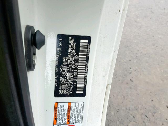 JF1ZNAA10G8701645 - 2016 TOYOTA SCION FR-S WHITE photo 10