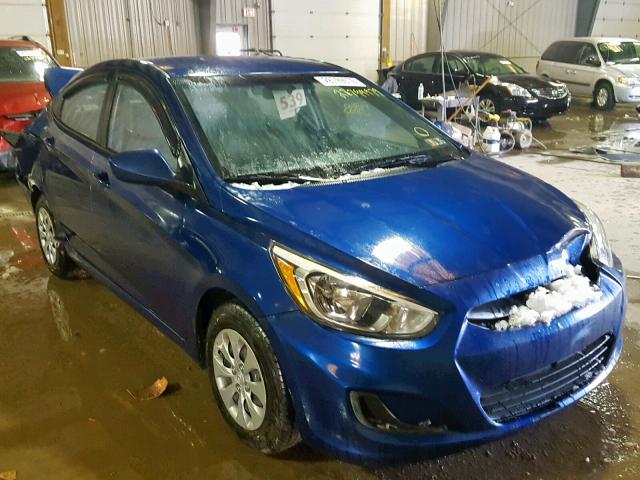 KMHCT4AE7GU122889 - 2016 HYUNDAI ACCENT SE BLUE photo 1