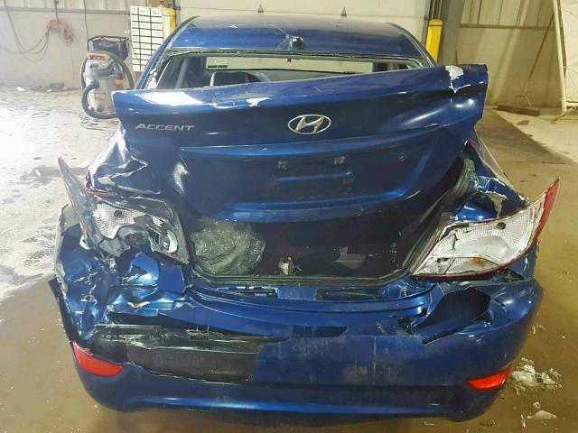 KMHCT4AE7GU122889 - 2016 HYUNDAI ACCENT SE BLUE photo 9