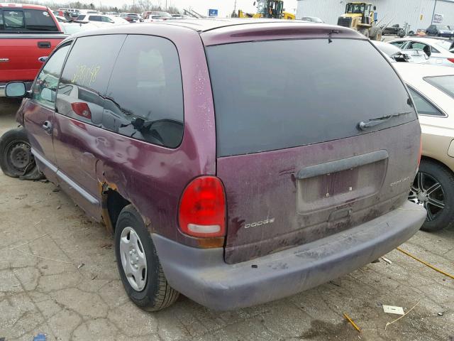 2B4GP2534YR588170 - 2000 DODGE CARAVAN PURPLE photo 3