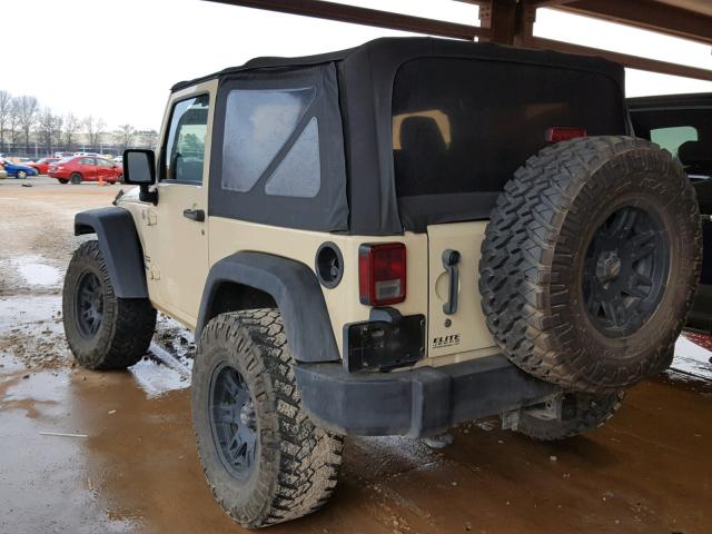 1J4AA2D16BL588160 - 2011 JEEP WRANGLER S TAN photo 3