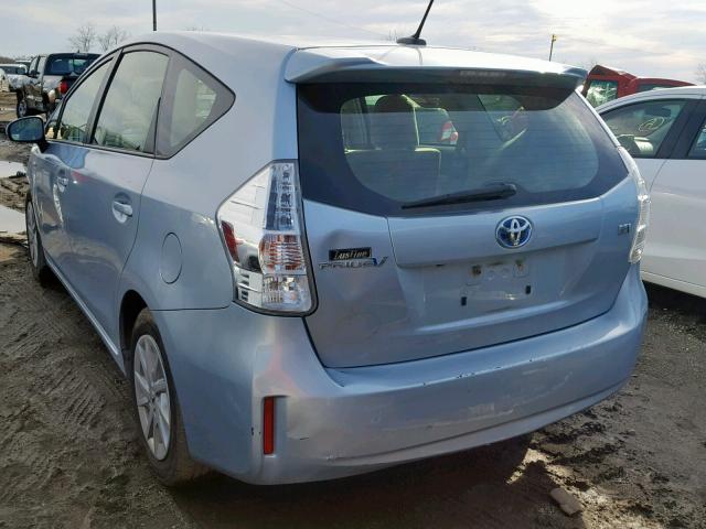 JTDZN3EU9E3318047 - 2014 TOYOTA PRIUS V BLUE photo 3