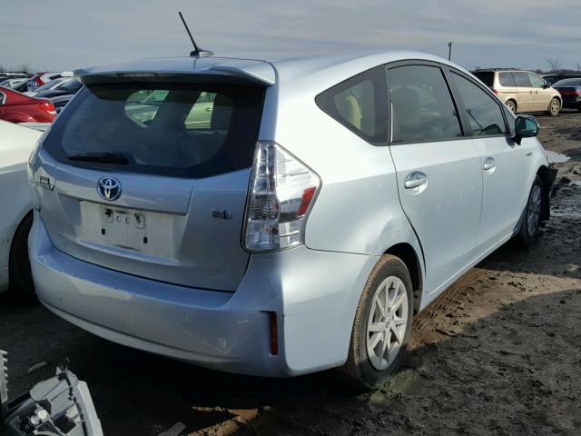 JTDZN3EU9E3318047 - 2014 TOYOTA PRIUS V BLUE photo 4