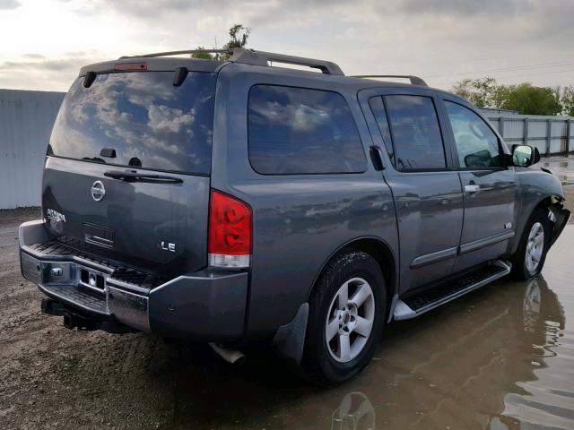 5N1AA08A25N738600 - 2005 NISSAN ARMADA SE GRAY photo 4