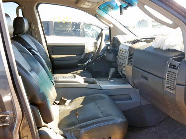 5N1AA08A25N738600 - 2005 NISSAN ARMADA SE GRAY photo 5