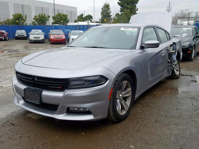 2C3CDXHG9GH276425 - 2016 DODGE CHARGER SX GRAY photo 2