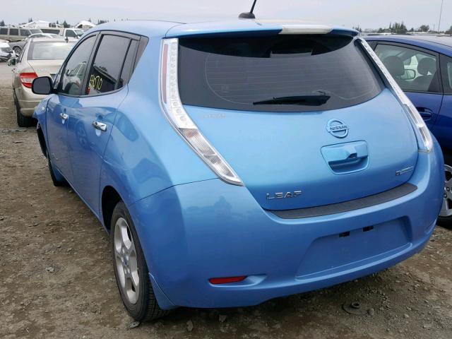 JN1AZ0CP5CT027154 - 2012 NISSAN LEAF SV BLUE photo 3