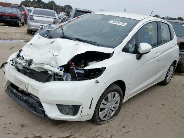 JHMGK5H59GS008374 - 2016 HONDA FIT LX WHITE photo 2