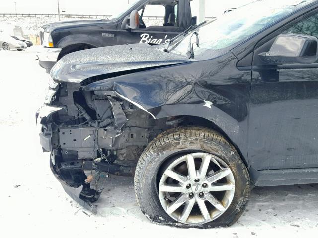 2FMDK4JC5BBA45976 - 2011 FORD EDGE SEL BLACK photo 9