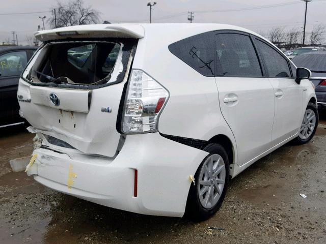 JTDZN3EU0E3338865 - 2014 TOYOTA PRIUS V WHITE photo 4