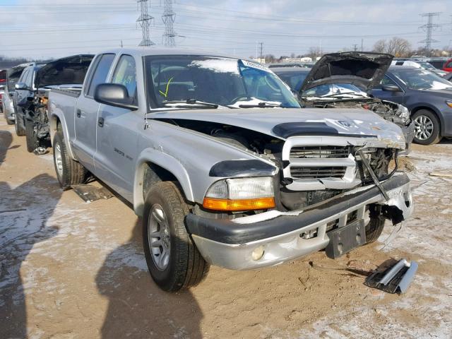 1B7HL38N42S560946 - 2002 DODGE DAKOTA QUA SILVER photo 1