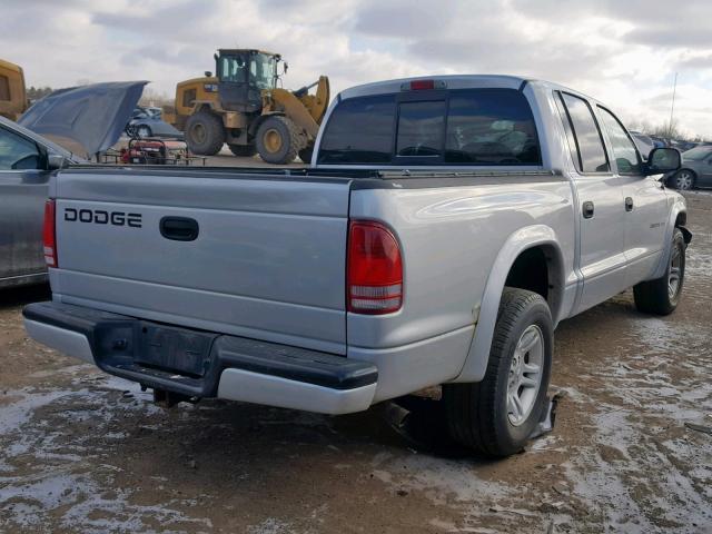 1B7HL38N42S560946 - 2002 DODGE DAKOTA QUA SILVER photo 4