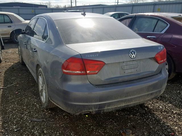 1VWBS7A36EC115306 - 2014 VOLKSWAGEN PASSAT SE GRAY photo 3