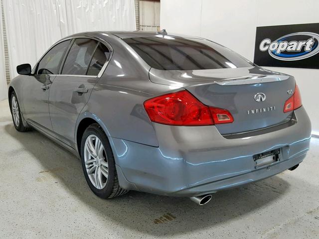 JN1DV6APXBM600105 - 2011 INFINITI G25 BASE GRAY photo 3