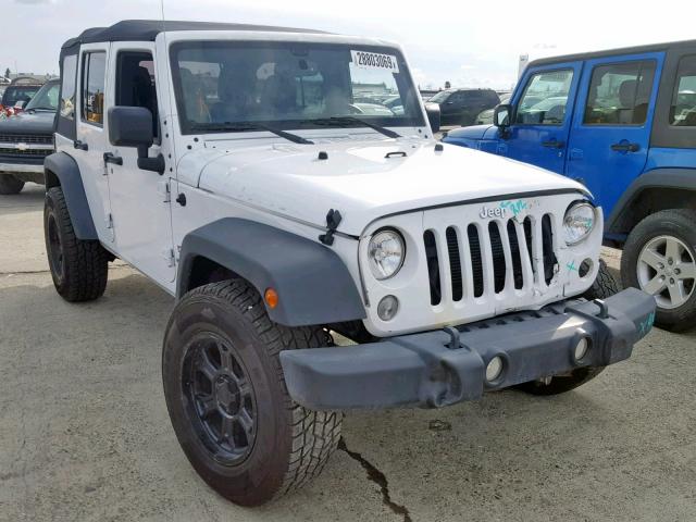 1C4BJWDG7GL334437 - 2016 JEEP WRANGLER U WHITE photo 1