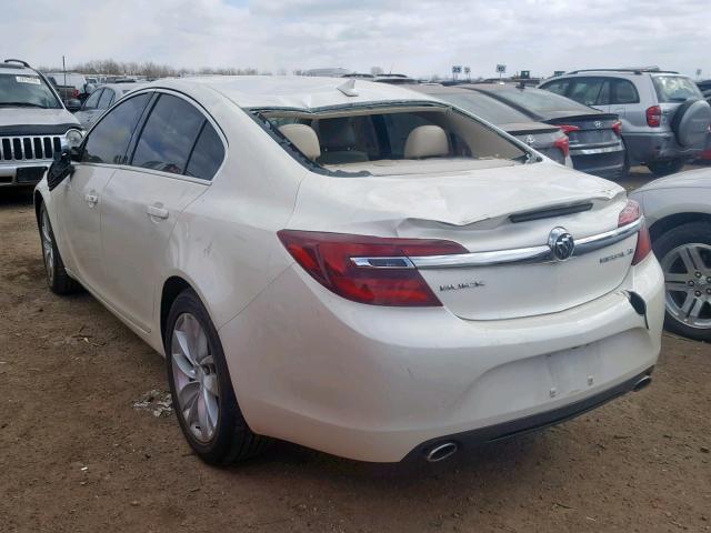 2G4GK5EX9E9209029 - 2014 BUICK REGAL WHITE photo 3